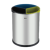  Cubo Reciclaje Acero Inoxidable 3 Separadores SIMEX